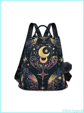 ALA24 Moon Stars Alchemy Backpack Purse Anti Theft
